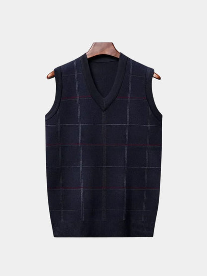 Academic Checkered Knit Vest